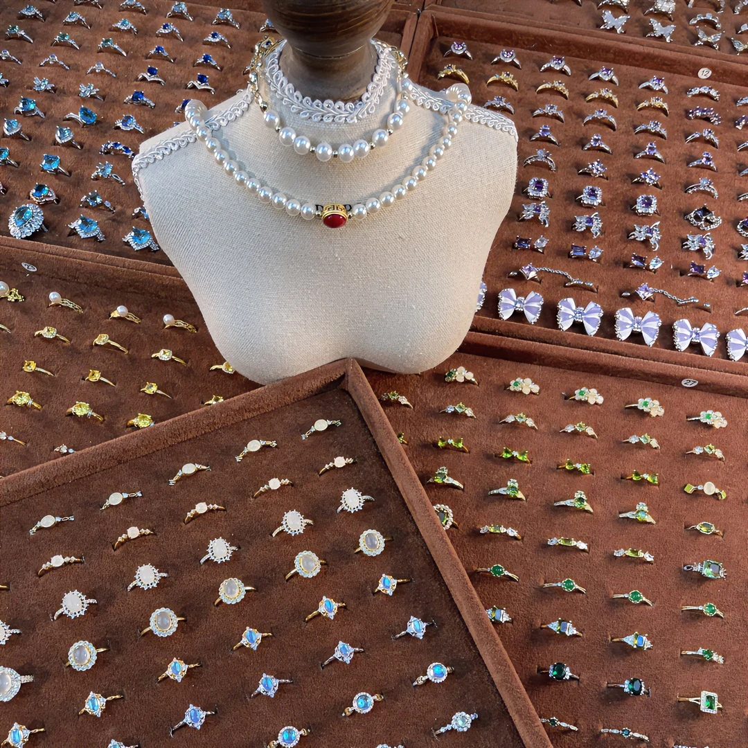 铜合金戒指 月光Vintage气质高级感戒指中古饰品设计师轻奢复古款