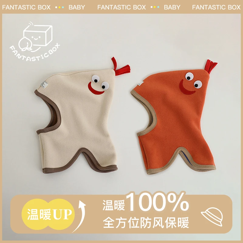 公鸡帽2024ins儿童帽子围巾一体秋冬保暖婴儿护耳宝宝套头帽