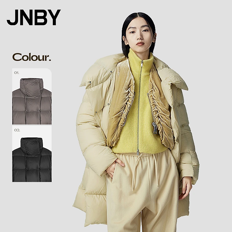 【商场同款】JNBY/江南布衣23冬新品中长款立领羽绒服女5NBC10670
