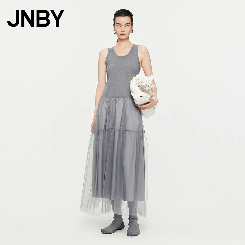 【商场同款】JNBY/江南布衣24秋新品连衣裙圆领A型无袖5O8G10570