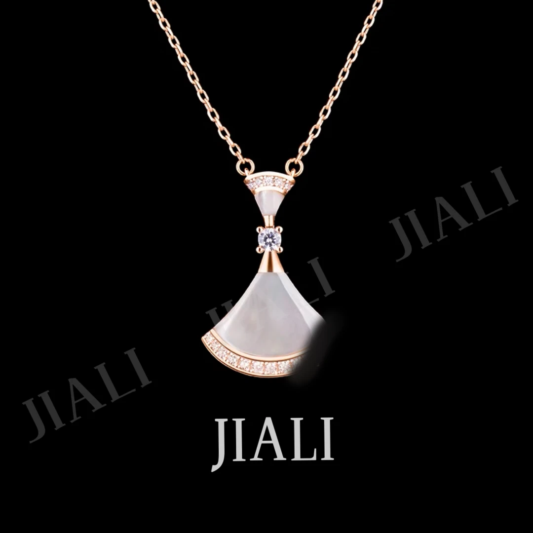 合金合成锆石吊坠 JIALI(扇型小裙子) 三十而已同款小裙子项链