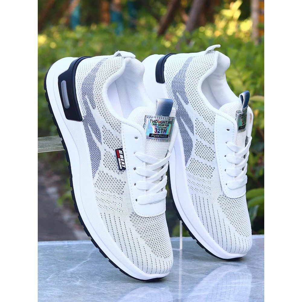 秋季新款网面鞋男百搭透气运动鞋学生软底耐磨跑步鞋休闲工作鞋子