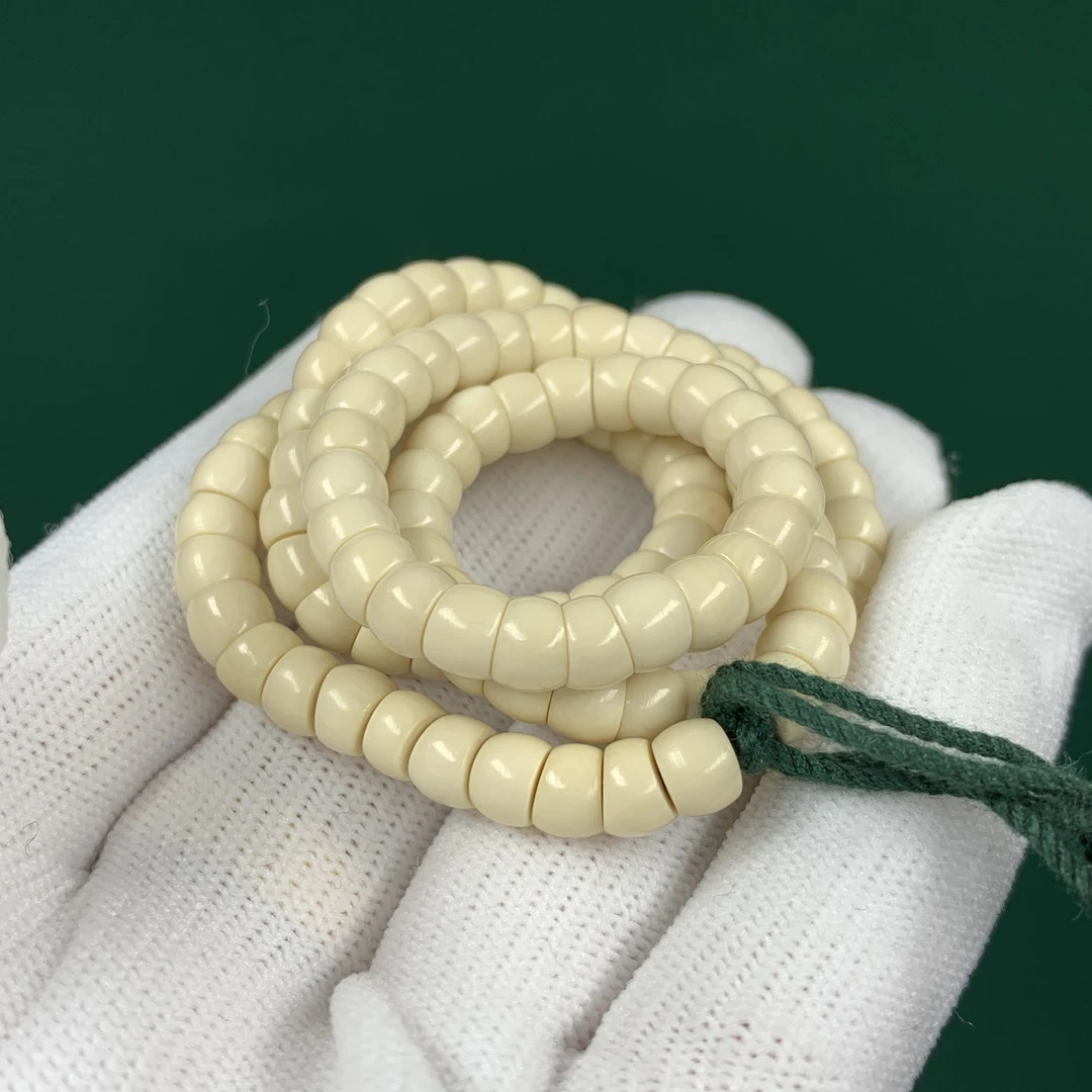 【四六儿】无双•猛犸象牙肉芯料精工大肠手持绕手108颗全品一等冰料