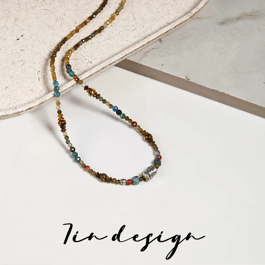 坠链均925银 7in【南枝】原创小众设计复古手作秋冬项链（40+5cm）