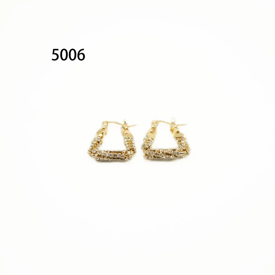 铜 简约镶嵌个性气质耳环小众设计高级感耳钉耳饰～5006