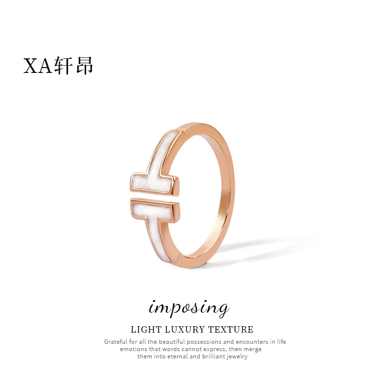 合金大理石戒指 XA气质轻奢高级感开口戒指窄版ins精致指环-JZ006