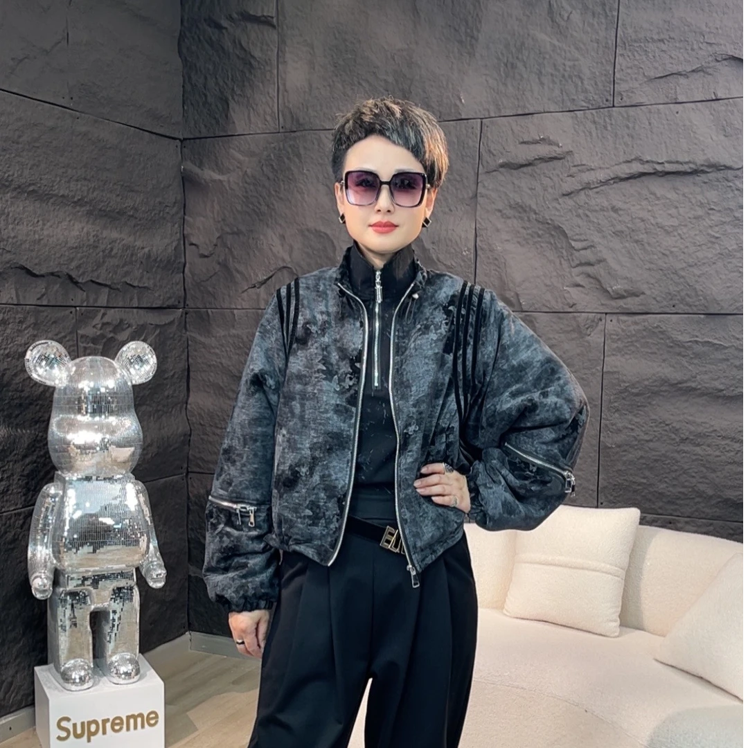 【雨田定制】2024秋冬新款休闲百搭宽松个性外套时尚韩版潮流长袖