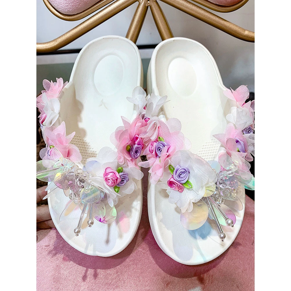 手工定制甜美公主拖鞋#06036