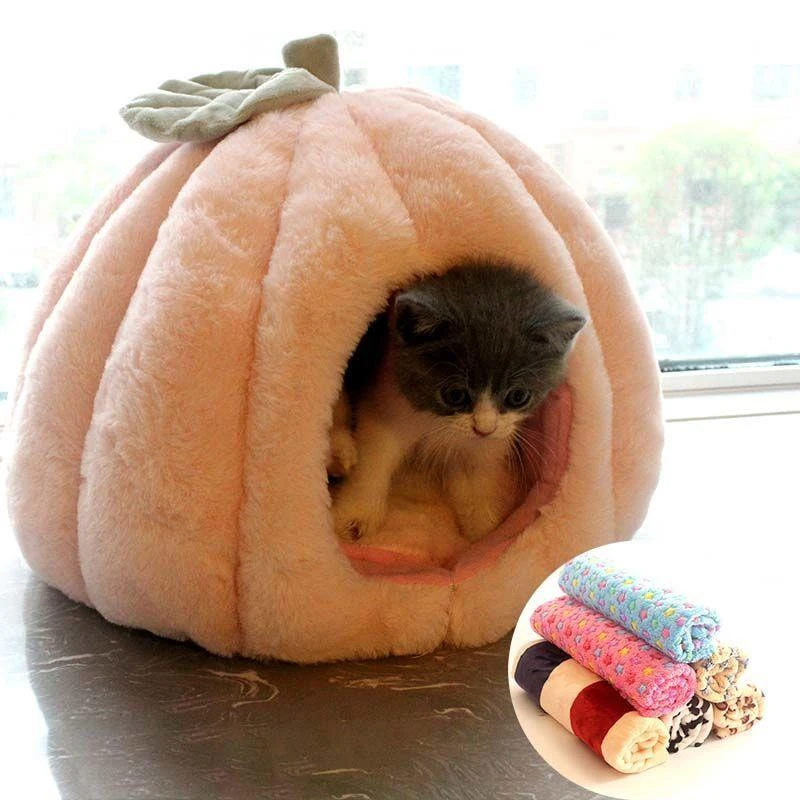 南瓜猫窝幼猫幼犬窝小猫用保暖四季通用蒙古包小狗窝宠物窝