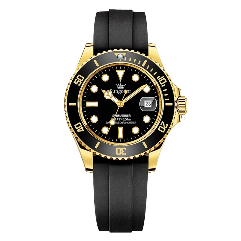 全新未使用高端夜光防水男士机械机芯腕表（张总）