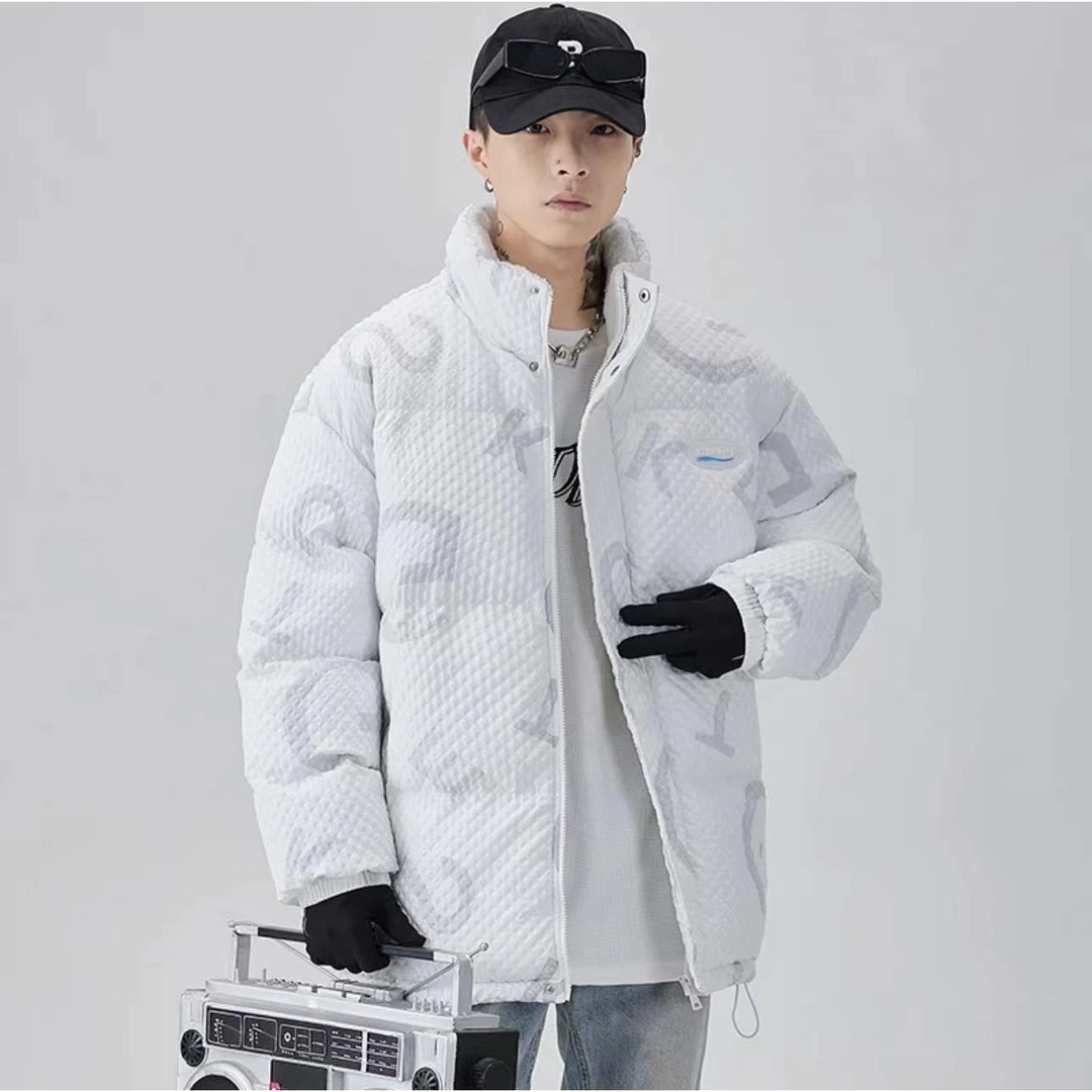 冬季潮牌宽松棉衣男士新款加厚字母外套