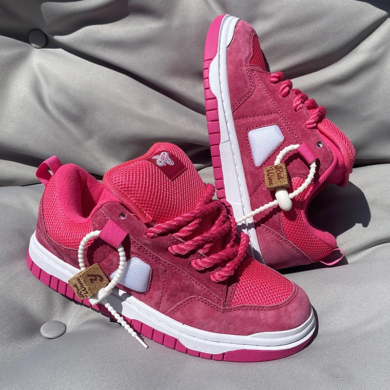 爆款青少年火龙果色面包鞋喜庆红色情侣鞋面包男鞋大码4748码女鞋