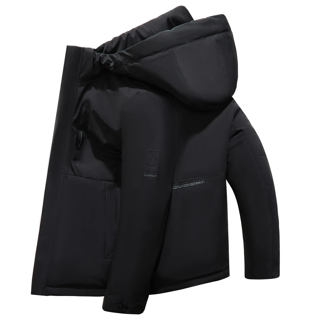 羽绒服男士短款冬季厚款2024新款新品时尚百搭保暖鸭绒服连帽外套