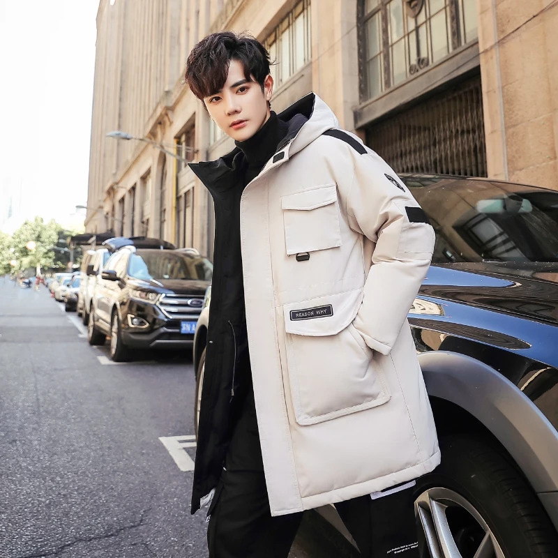 【男女同款】羽绒服男士户外爆款2024新款冬季加厚青少年中长款痞帅