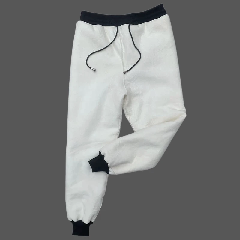 冬季超厚真皮毛一体皮裤内胆高腰绵羊毛保暖防风男女裤加绒