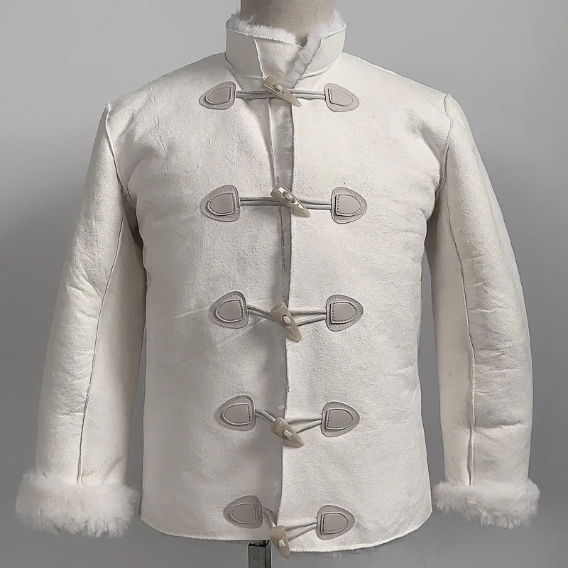 秋冬中老年新款加厚羊皮袄整皮内胆皮毛一体男女真皮保暖皮衣棉衣