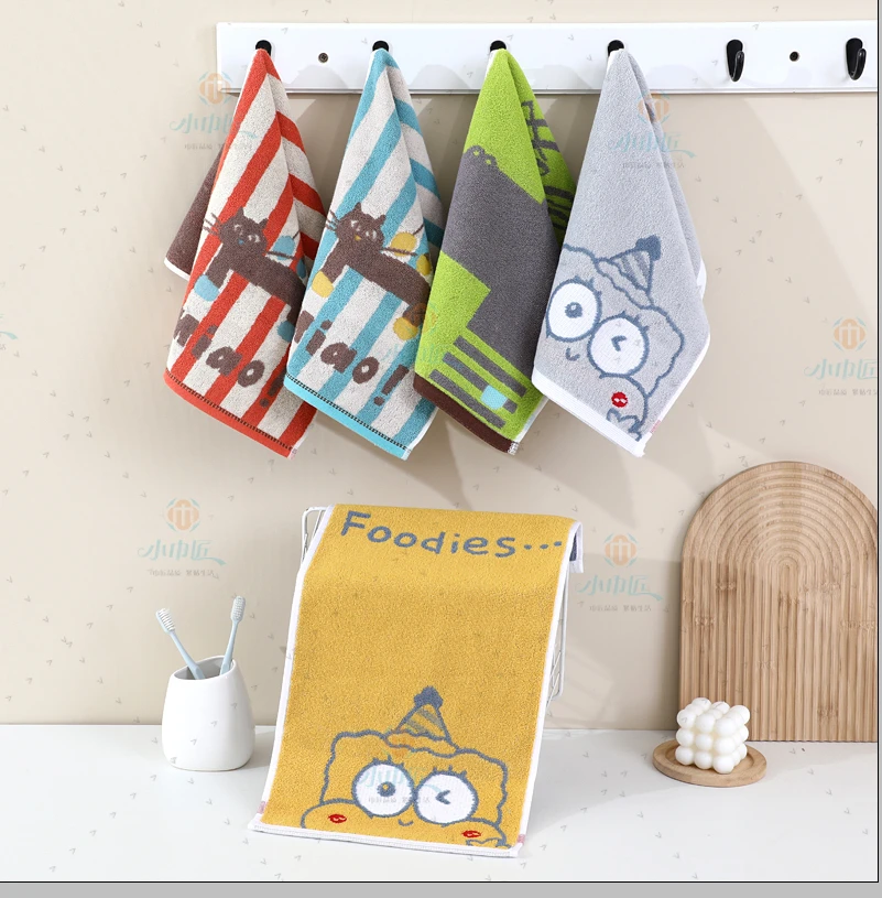(7条装)纯棉童巾新疆阿瓦提长绒棉7条装小毛巾家用吸水细腻柔软