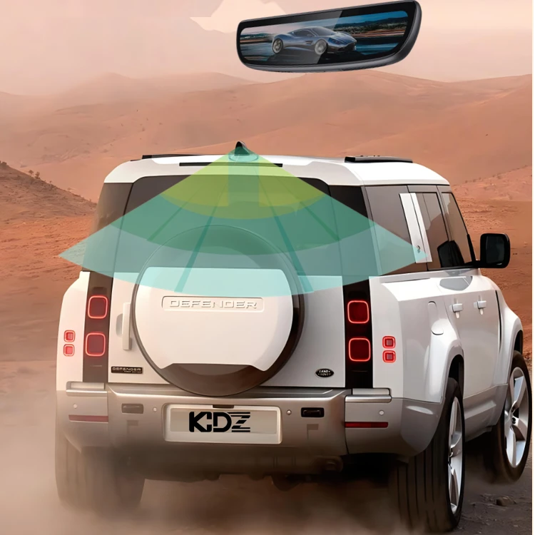 适用于路虎捷豹升级版全天候鲨鱼鳍流媒体后视镜前后记录仪行车