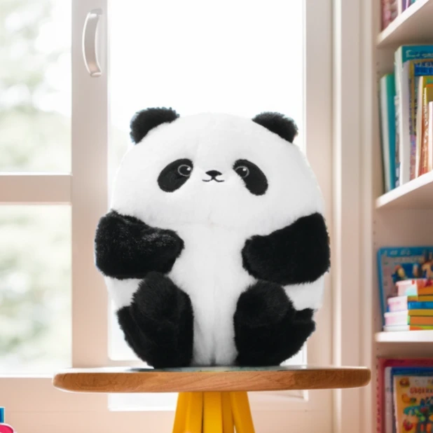 熊猫花花玩偶抱枕超萌仿真公仔生日礼物手工柔软可爱宝宝超柔陪伴