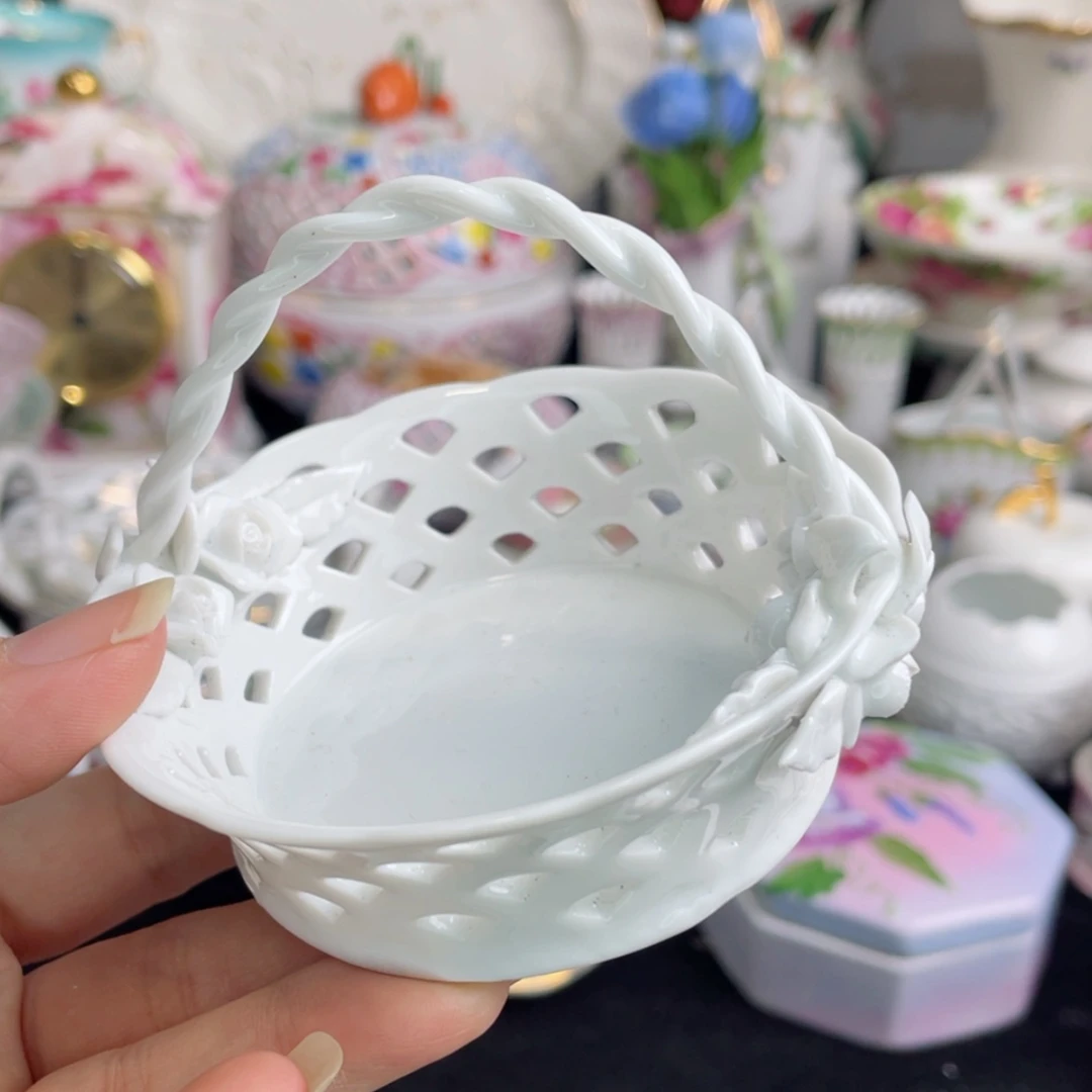 【闪购商品】瓷盘花篮
