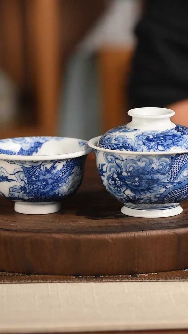 【闪购商品】龙小压手+龙盖碗两件