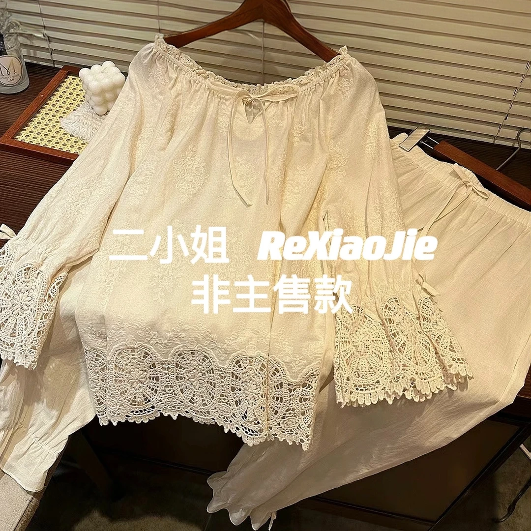 W-Y/二小姐睡春秋季爆款长袖长裤短袖