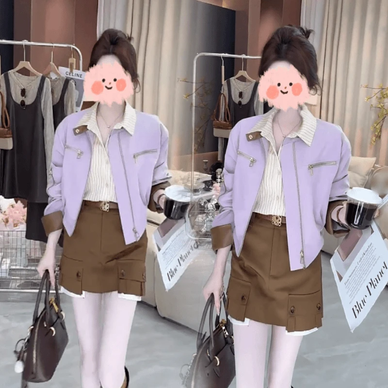 2024秋季新款设计感时尚小香风气质休闲宽松设计百搭短款外套上衣