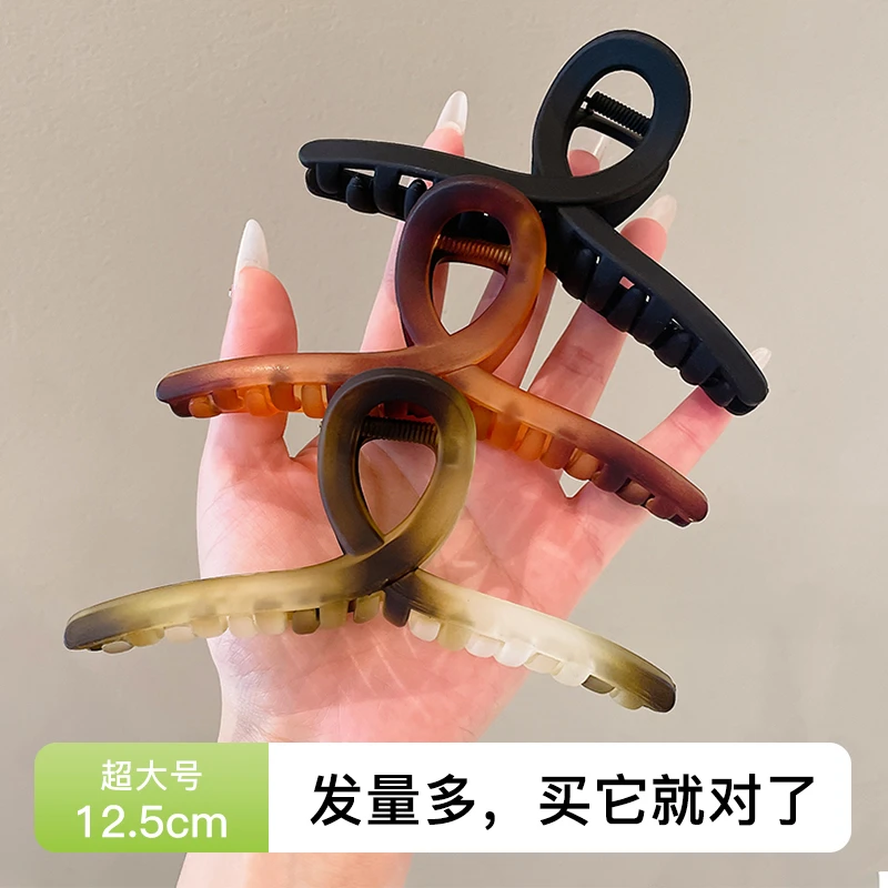 新款发抓头发夹子头饰后脑勺发夹鲨鱼夹发饰