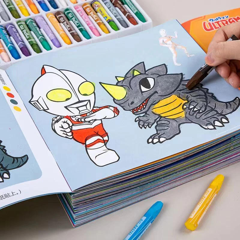 奥特曼画画本绘画本3-6岁幼儿园涂色绘本儿童涂鸦画册填色图画本