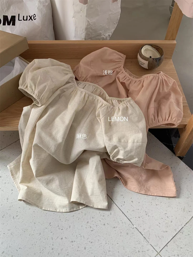 the lemon韩系宽松显瘦百搭小衫女夏季百搭休闲ins泡泡袖短袖上衣