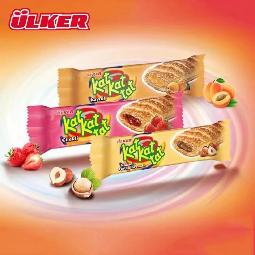 Ulker优客牌KatKat夹心棒子草莓味巧克力味饼干土耳其营养美食 酥