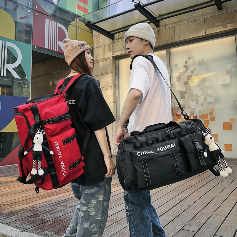 轻便大容量旅行包手提行李包防水健身游泳包出差休闲旅游情侣潮包