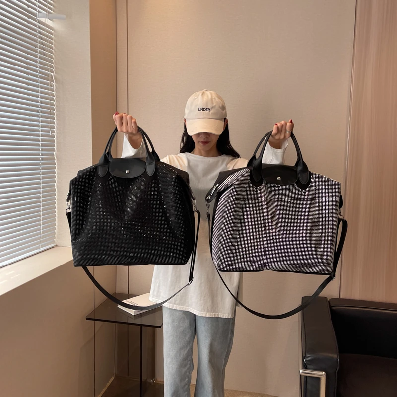 短途大容量旅行包女外出出差旅游小行李袋百搭手提斜跨托特收纳包