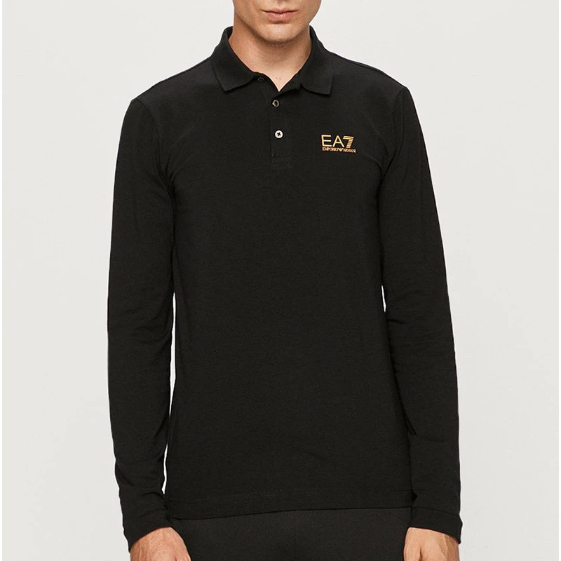 EA7男士秋季翻领长袖POLO衫休闲商务经典打底上衣8NPF05PJM5Z