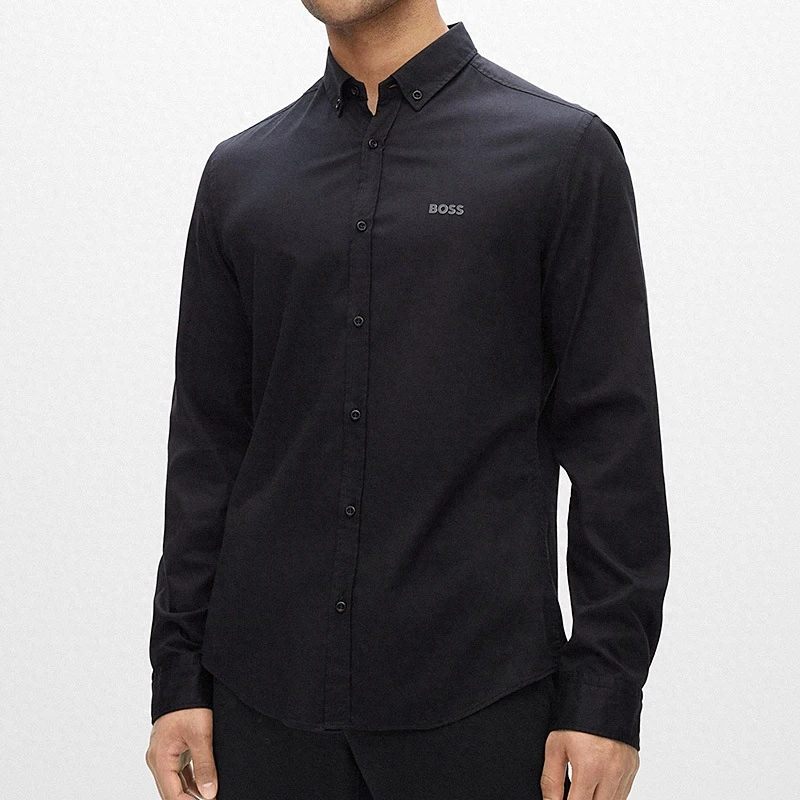 HugoBoss/雨果博斯男士休闲小标透气长袖衬衫时尚舒适上衣全新
