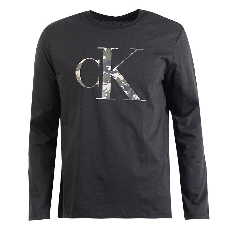 Calvin Klein/凯文克莱CK男士简约圆领长袖T恤时尚运动打底衫全新
