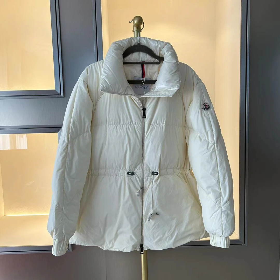 99新  亲奢滙/蒙口Moncler/公价11200/白色拉链无帽立领羽绒服/3
