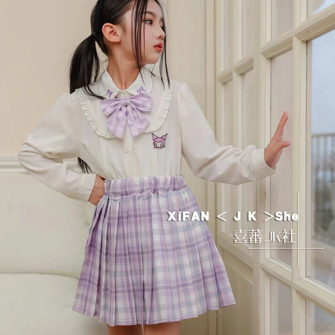 女童春季JK套装衬衣百褶裙套装裙可爱女童衬衫