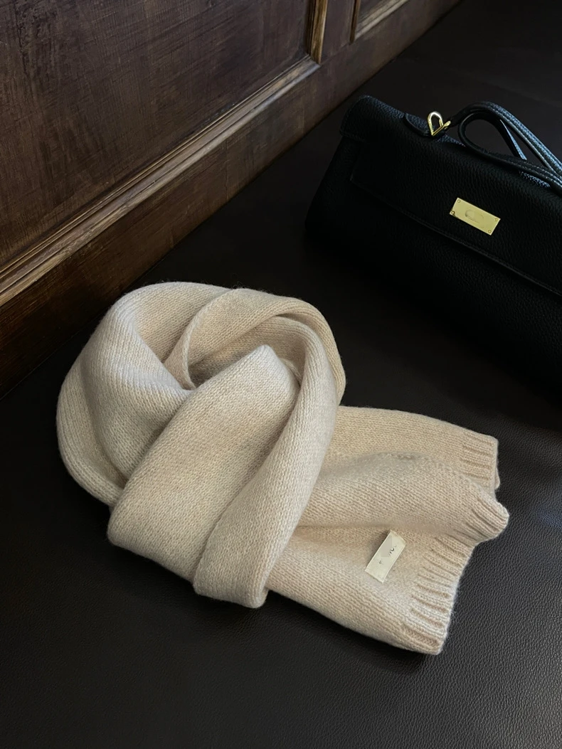 （黑色和白色没有备注随机发）配大衣的高级保暖百搭针织围巾