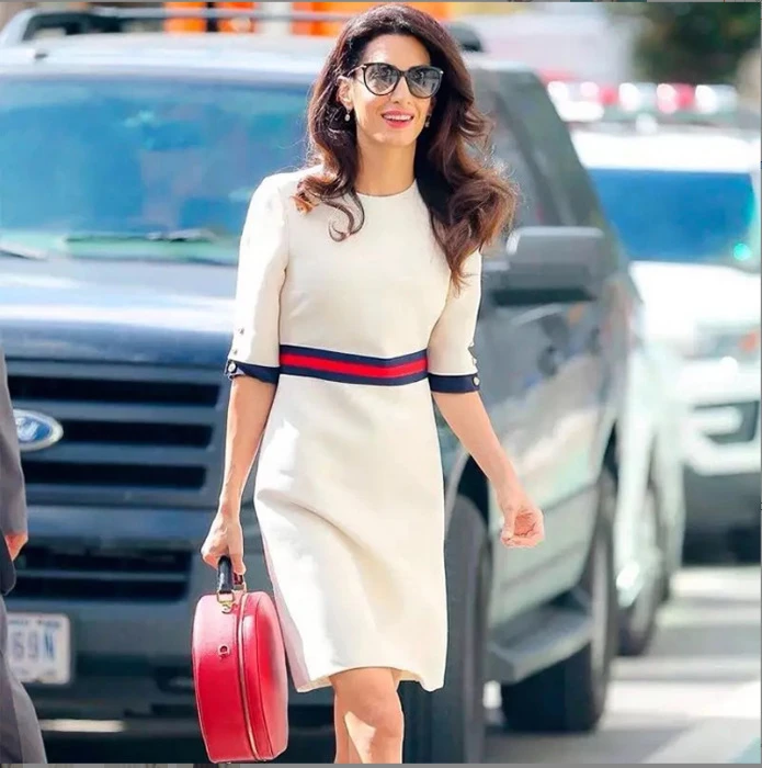 HA1481凯特王妃明星律动莫兰迪职业女装优雅气质连衣裙礼服订婚