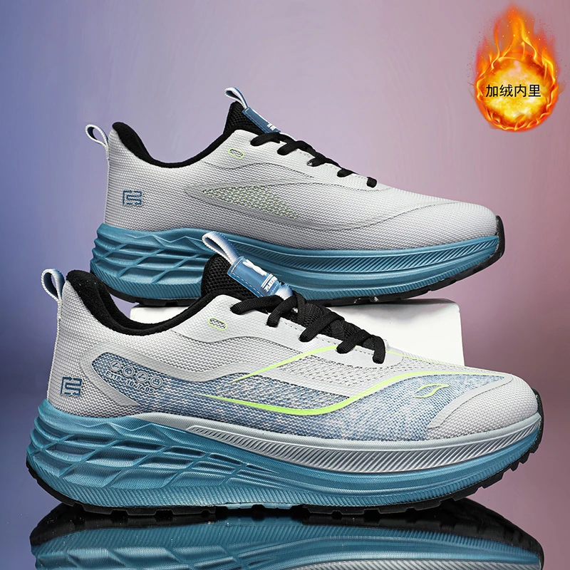 花公子国际秋冬新款休闲加棉男女百搭款加绒运动鞋