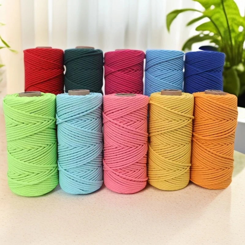 【锦绣手工】手工DIY编织  4毫米 彩色包芯棉