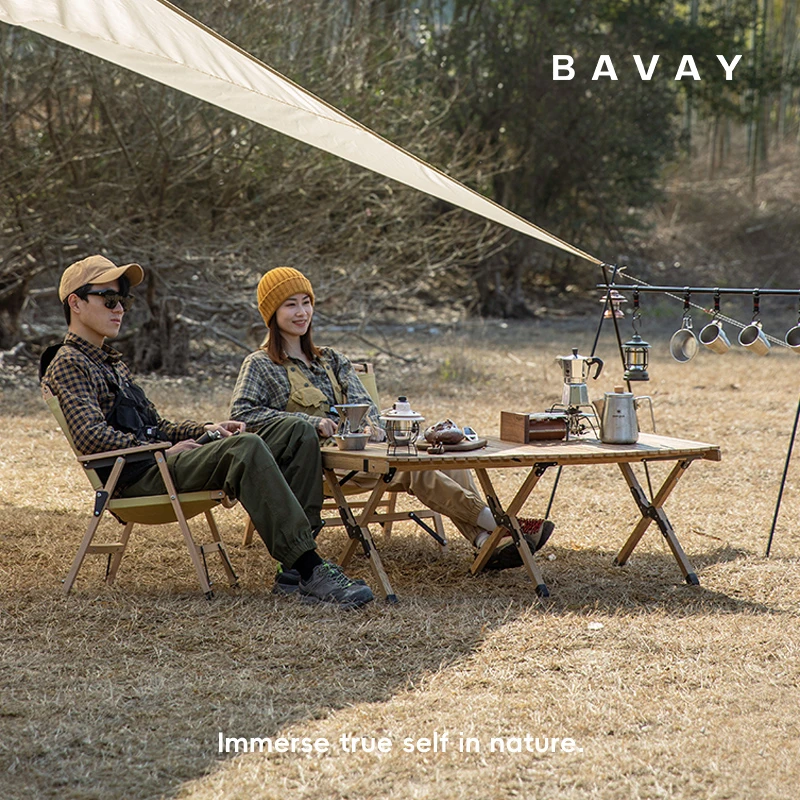 北欢Bavay户外折叠椅实木克米特