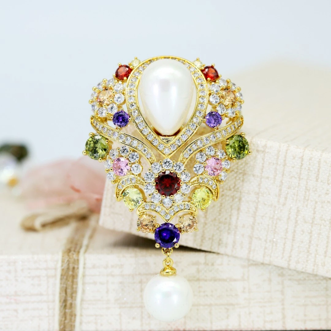 雍容华贵精致胸花高档服装配饰优雅轻奢胸针773