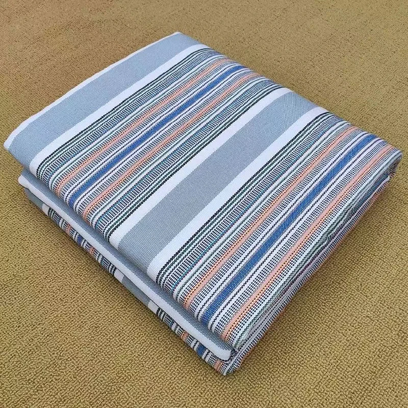 单人炕单特厚特密纯棉色织老粗布凉席床单学生宿舍睡单上下铺条纹