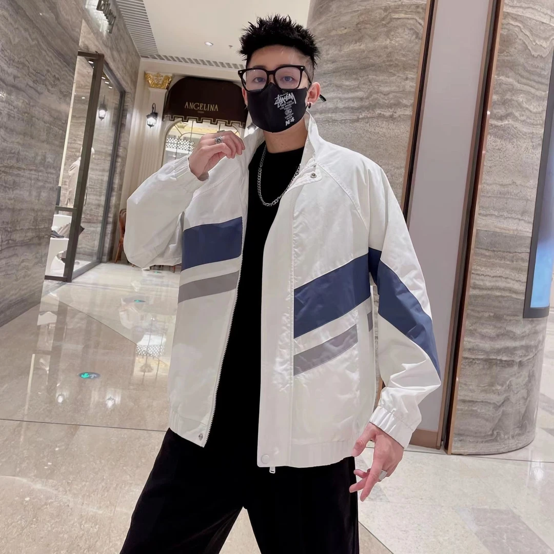 【MY】春季拼接撞色时尚男款夹克9005