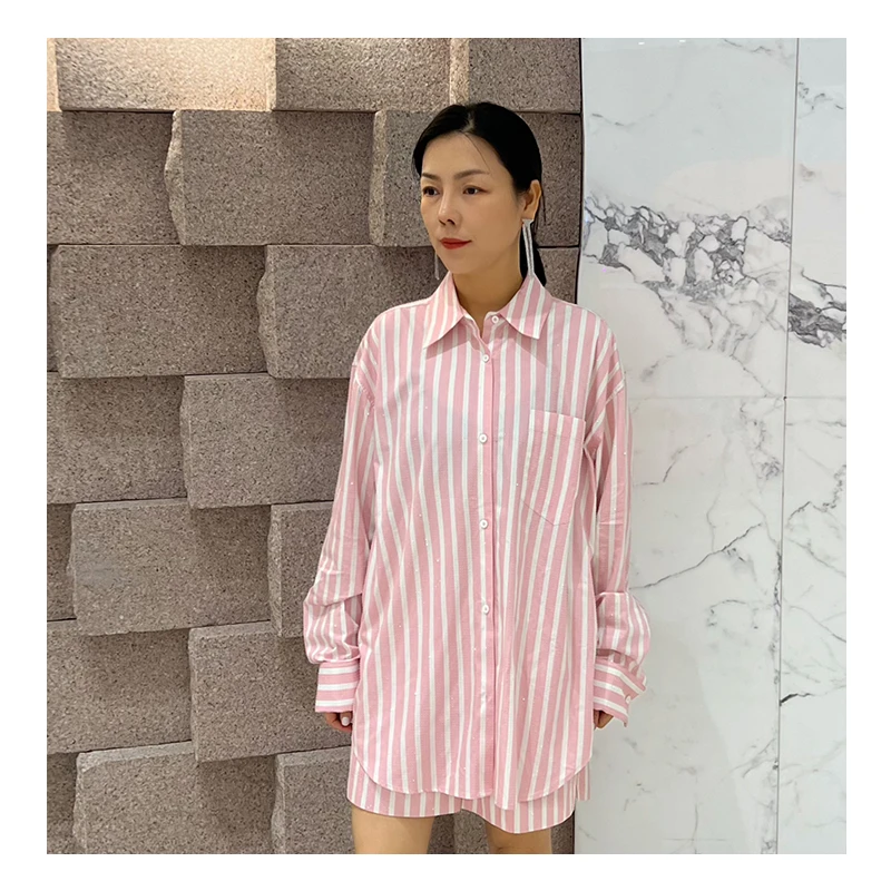 MY WANTS“鎏光闪烁”~经典休闲重工条纹衬衫+短裤DY142/DY448