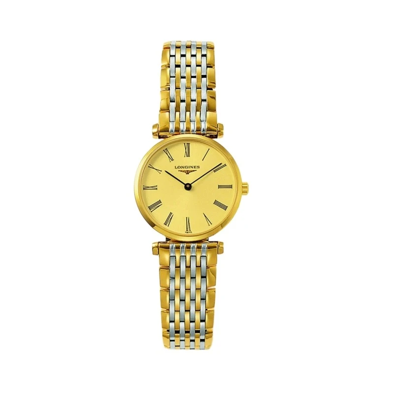 99新 Longines/浪琴 L4.209.2.31.7/嘉岚间金经典罗马刻超薄女表