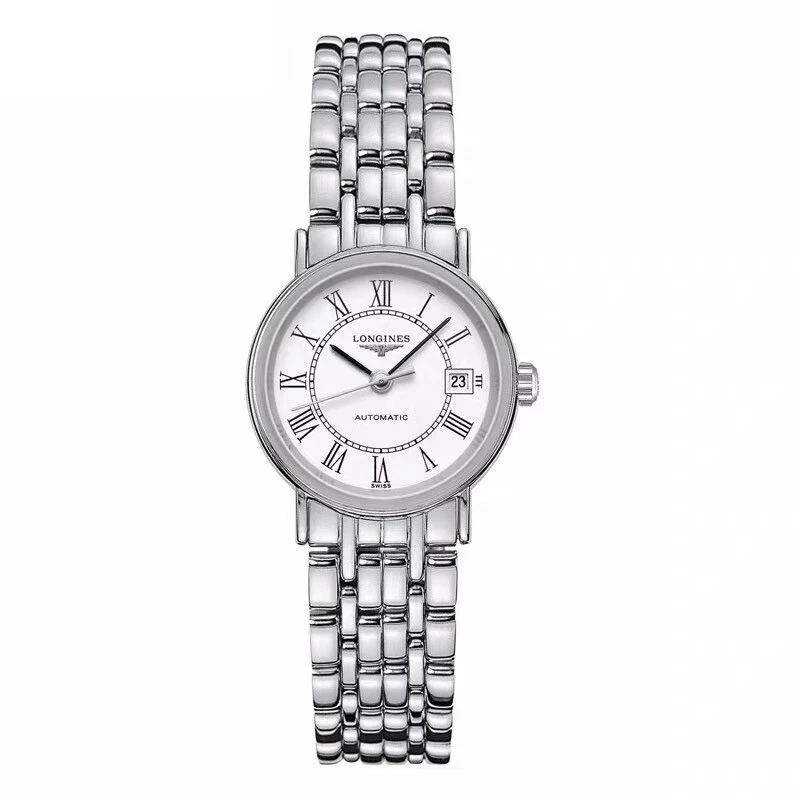 99新 Longines/浪琴 L4.322.4.11.6/瑰丽322罗马带轨道机械女表