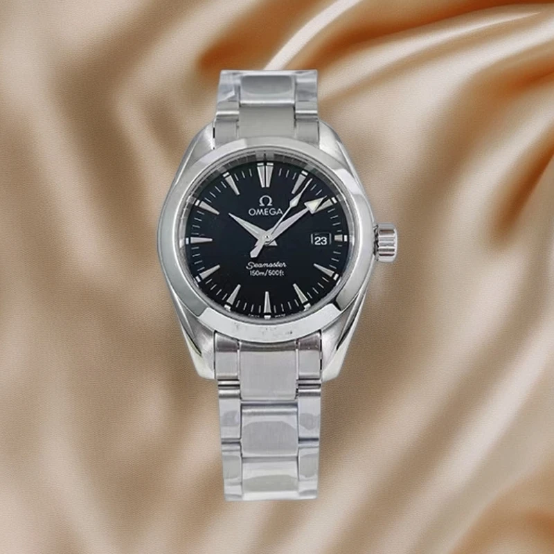 99新 Longines/浪琴 2577.50.00/海马150经典盘夜光防水/表径29